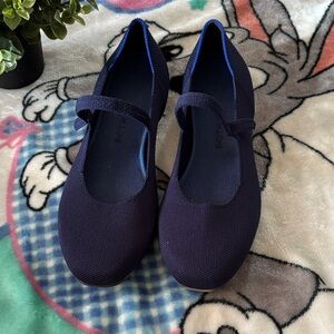 Rothy's Deep Blue Mary Jane Flats